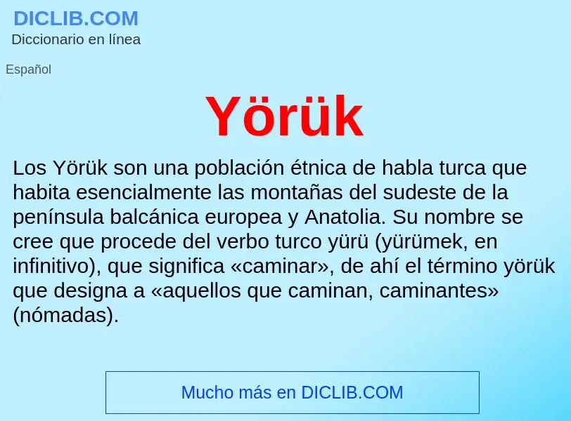 What is Yörük - definition