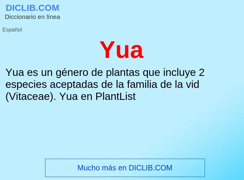 What is Yua - meaning and definition