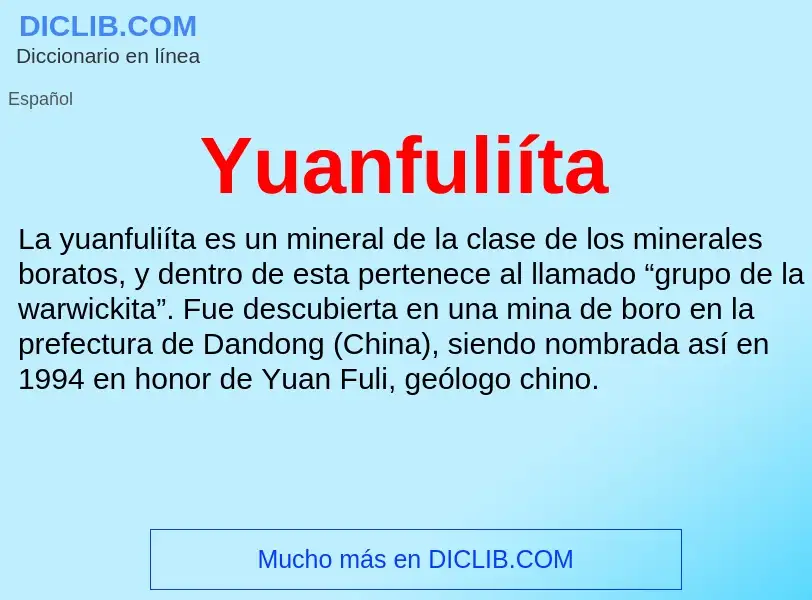 What is Yuanfuliíta - meaning and definition