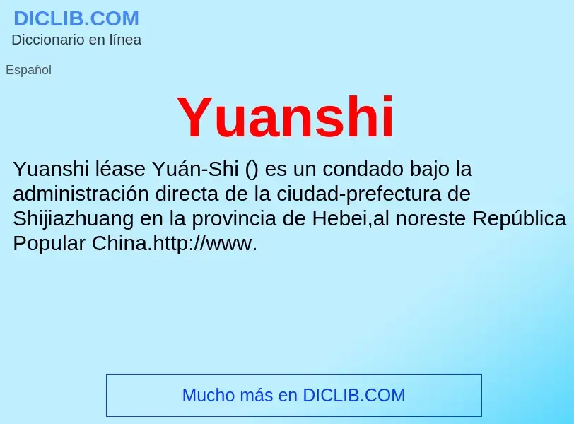 What is Yuanshi - meaning and definition