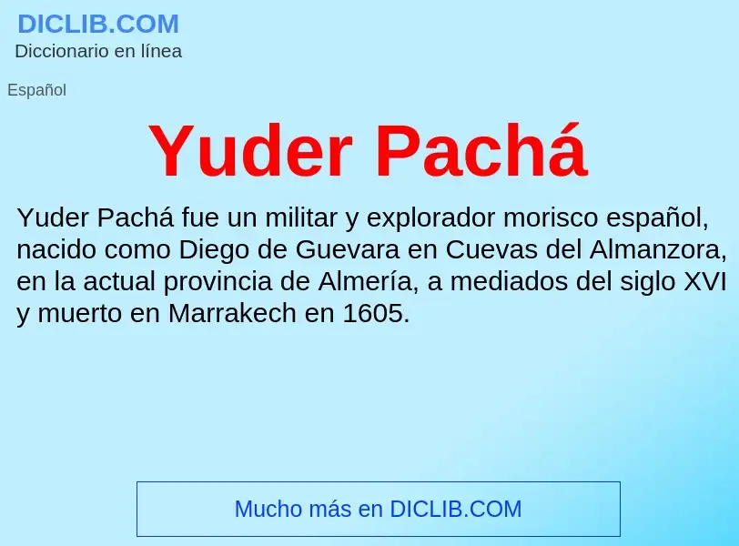 What is Yuder Pachá - meaning and definition