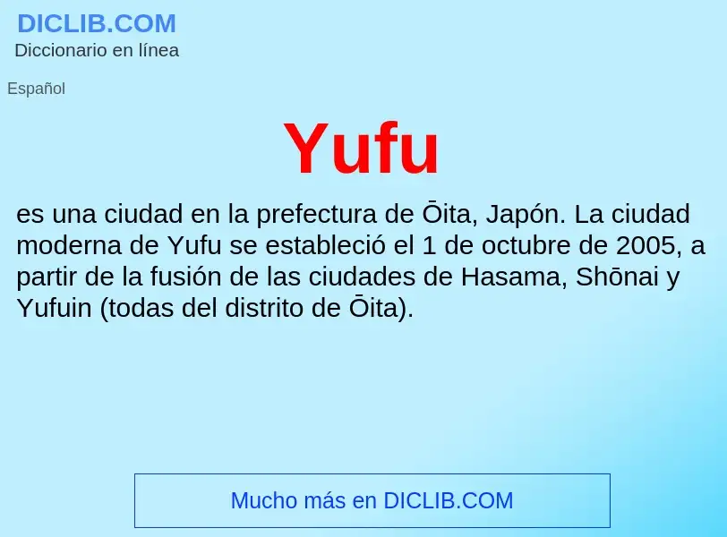 What is Yufu - meaning and definition