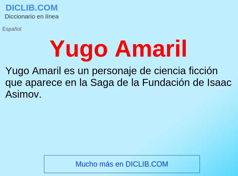 What is Yugo Amaril - meaning and definition