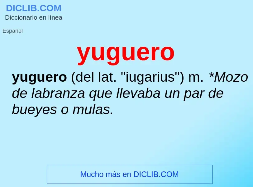 O que é yuguero - definição, significado, conceito