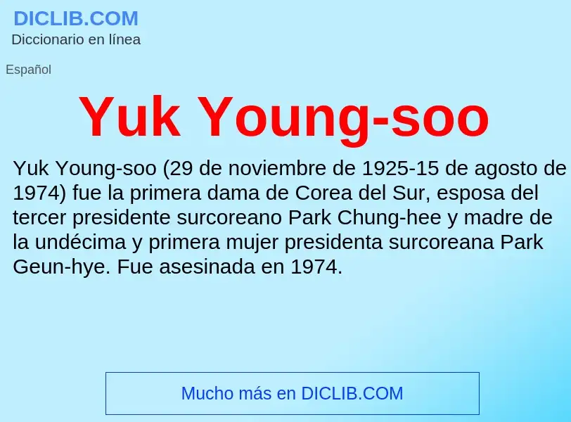 What is Yuk Young-soo - meaning and definition