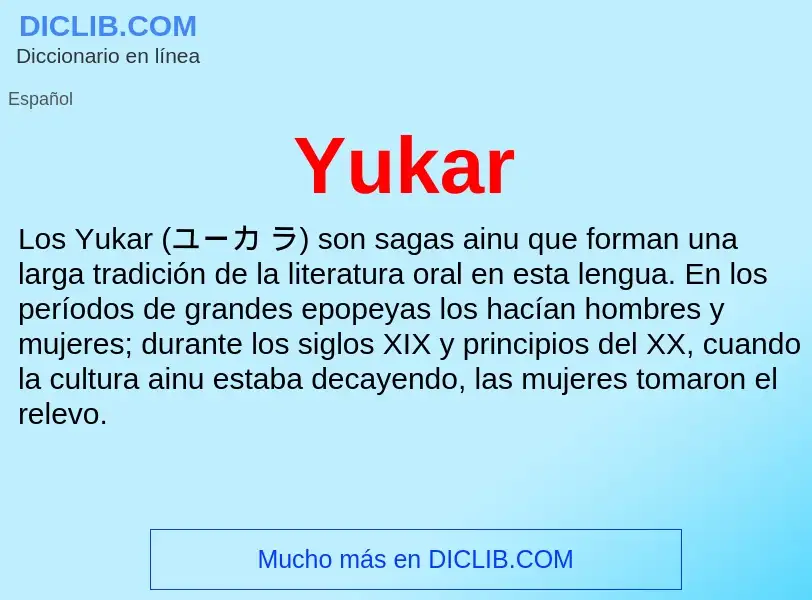 What is Yukar - meaning and definition