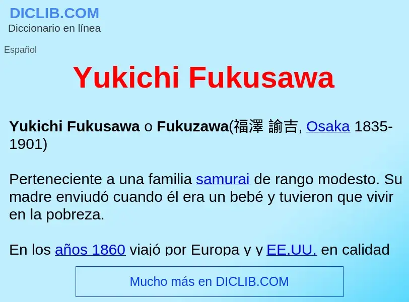 What is Yukichi Fukusawa  - meaning and definition