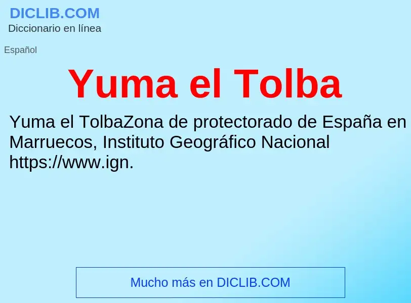 What is Yuma el Tolba - meaning and definition