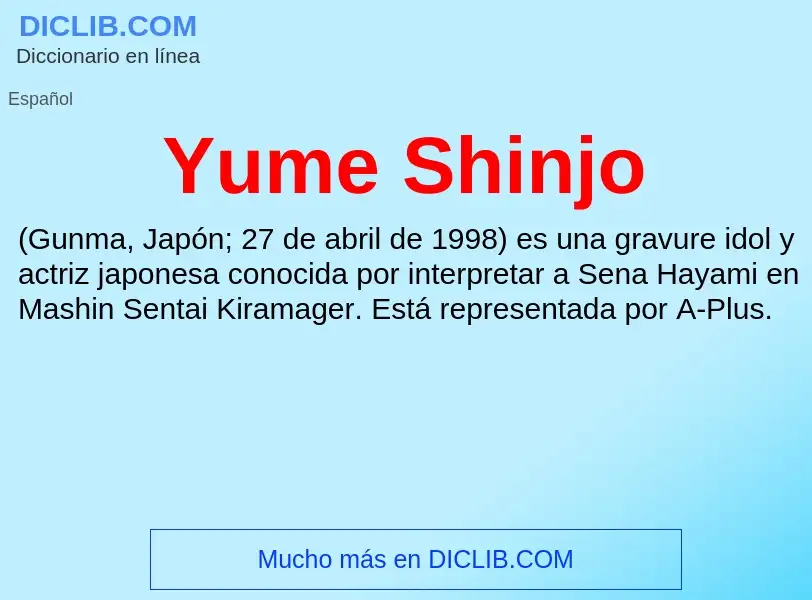 What is Yume Shinjo - meaning and definition