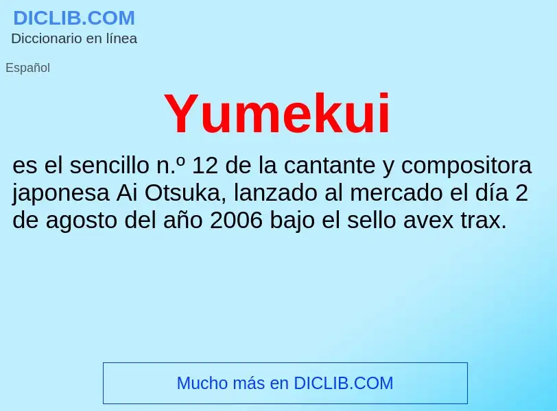 What is Yumekui - meaning and definition