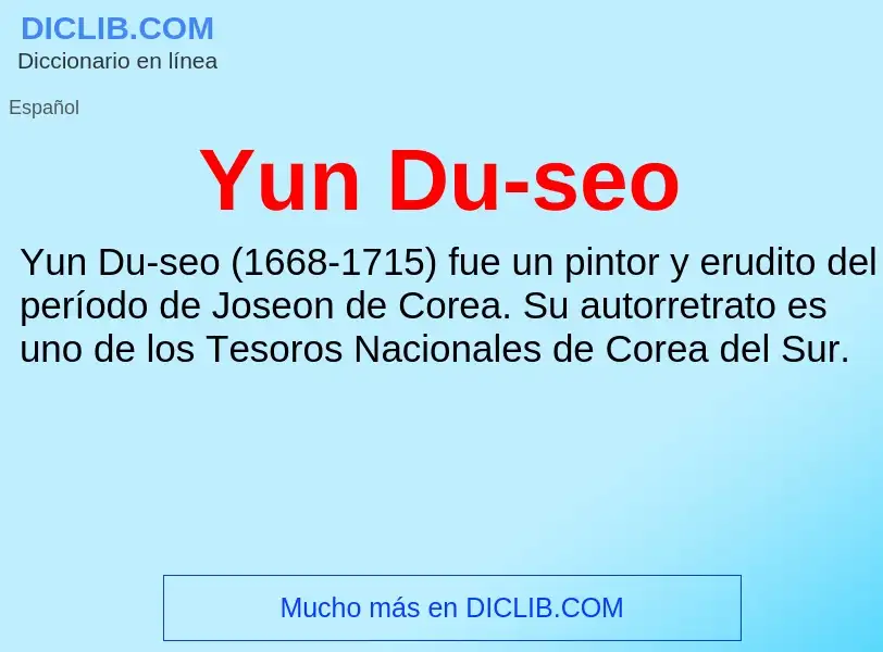 What is Yun Du-seo - meaning and definition