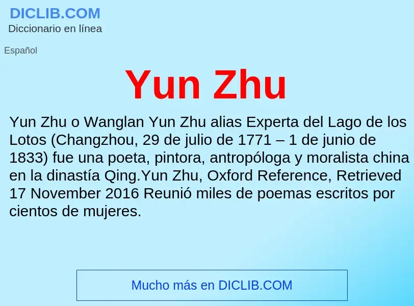 What is Yun Zhu - meaning and definition