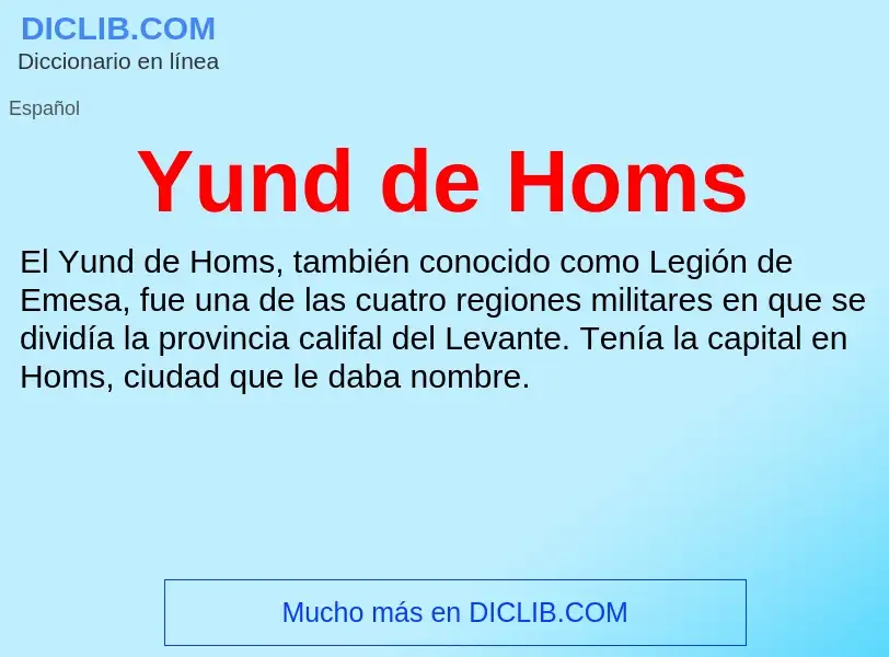 What is Yund de Homs - meaning and definition