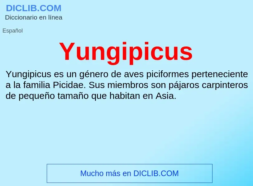 What is Yungipicus - meaning and definition