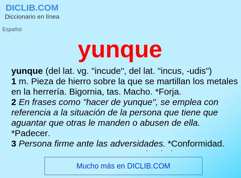 What is yunque - meaning and definition