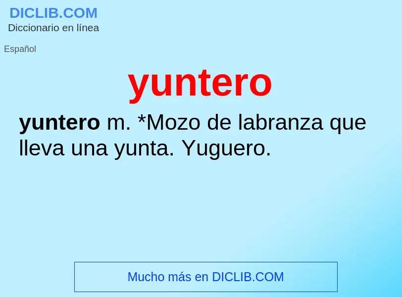 O que é yuntero - definição, significado, conceito