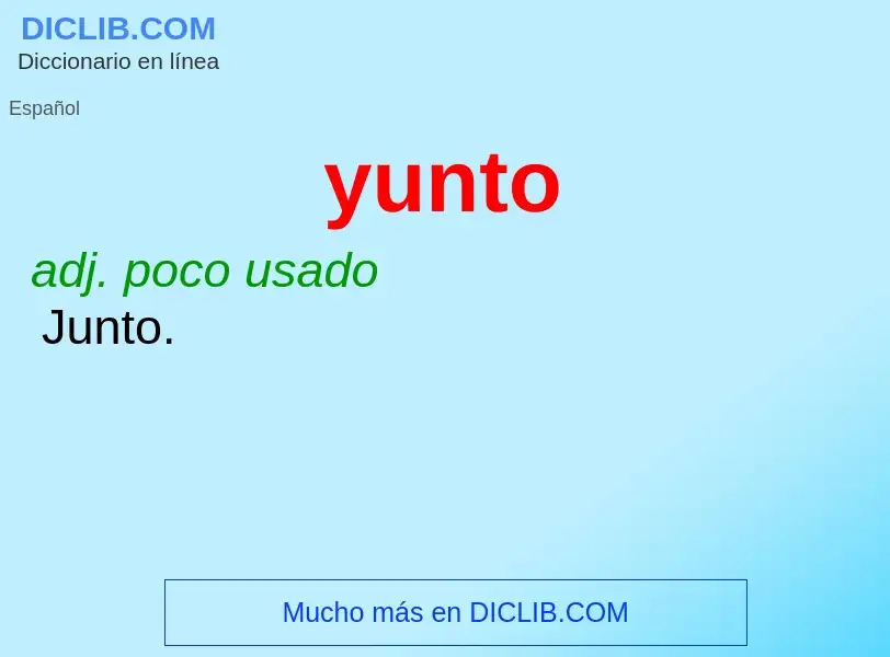 O que é yunto - definição, significado, conceito