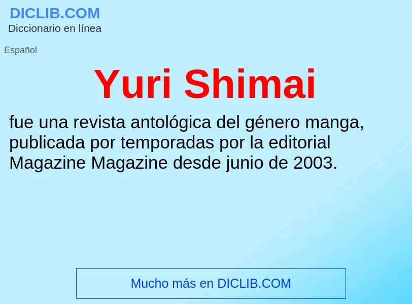 What is Yuri Shimai - meaning and definition