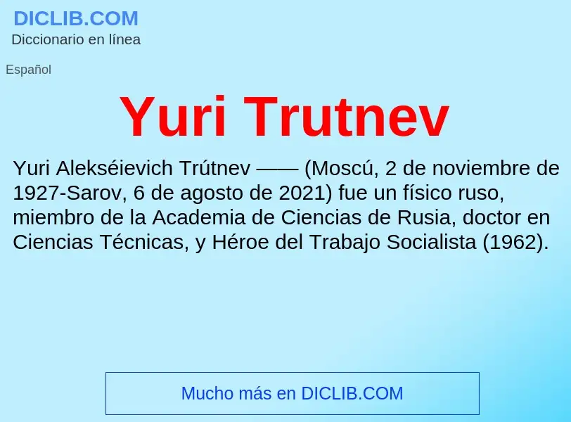 What is Yuri Trutnev - definition