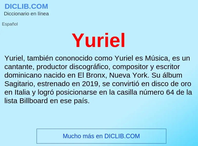 What is Yuriel - meaning and definition