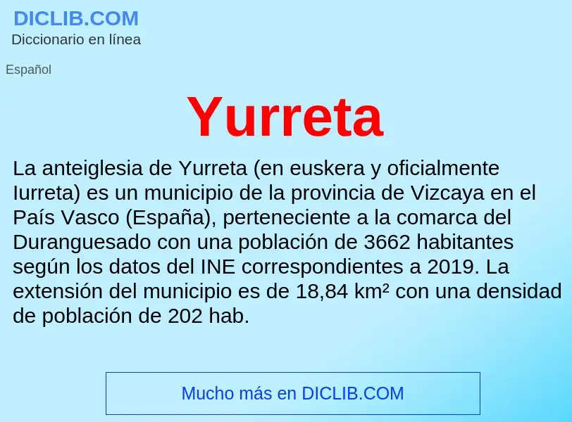 What is Yurreta - meaning and definition