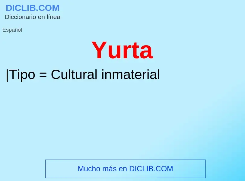 What is Yurta - meaning and definition