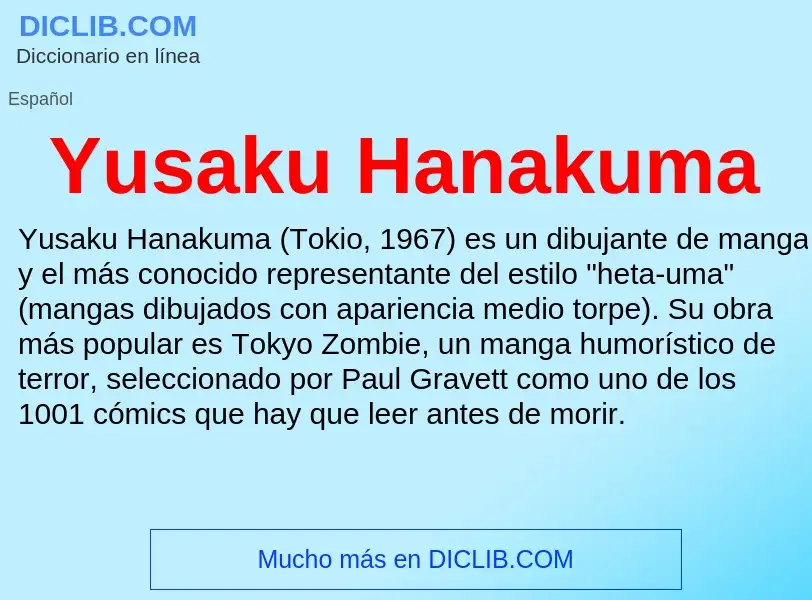 What is Yusaku Hanakuma - meaning and definition