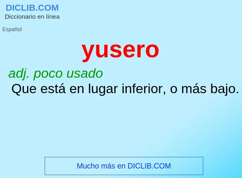 O que é yusero - definição, significado, conceito