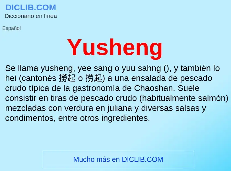 What is Yusheng - meaning and definition