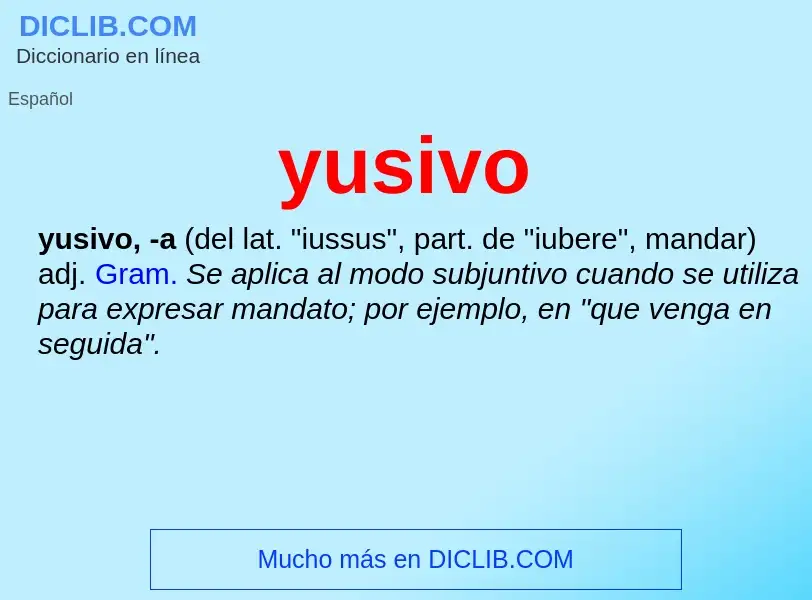 O que é yusivo - definição, significado, conceito