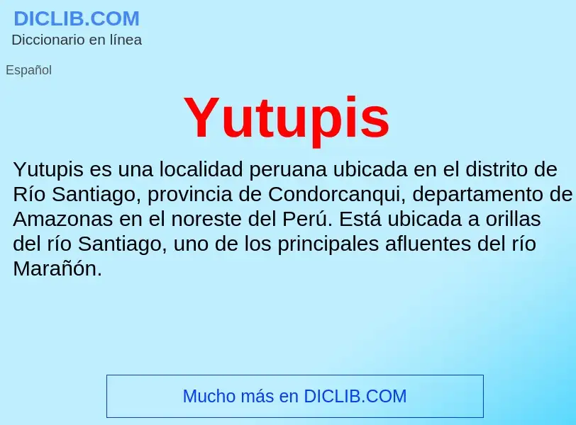 What is Yutupis - definition