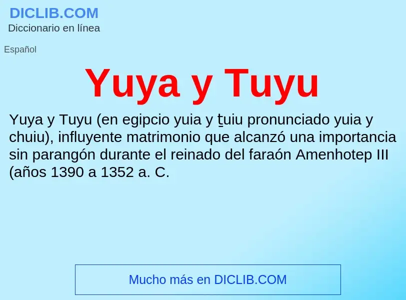 What is Yuya y Tuyu - definition