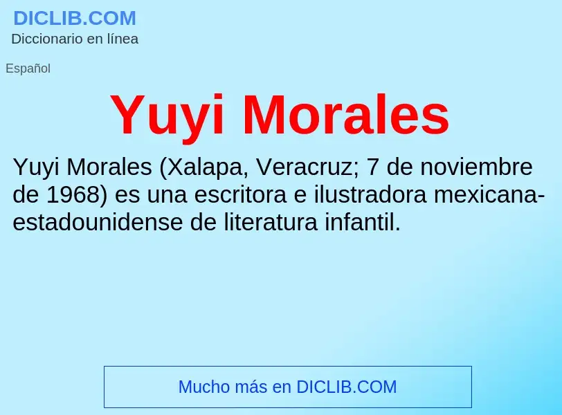 What is Yuyi Morales - definition