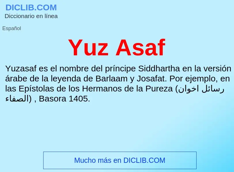 O que é Yuz Asaf - definição, significado, conceito