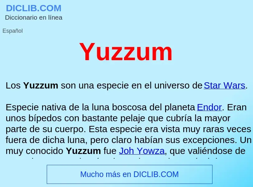 What is Yuzzum  - definition