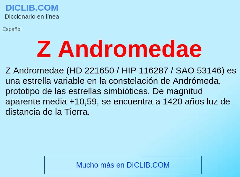 O que é Z Andromedae - definição, significado, conceito