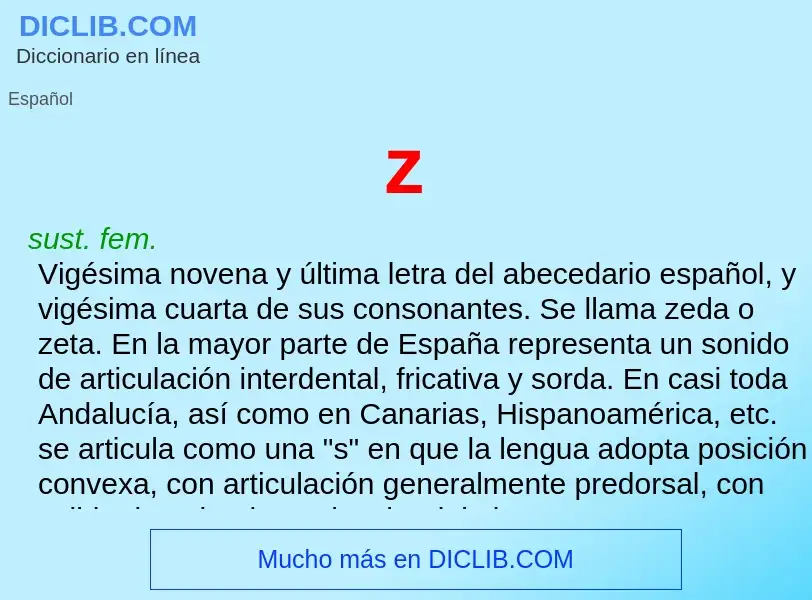 O que é z - definição, significado, conceito