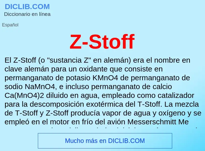 O que é Z-Stoff - definição, significado, conceito