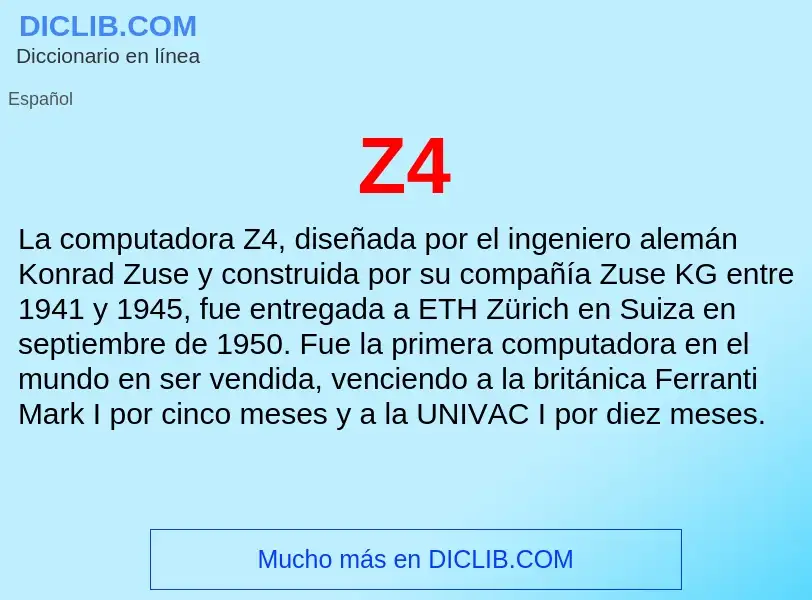 O que é Z4 - definição, significado, conceito