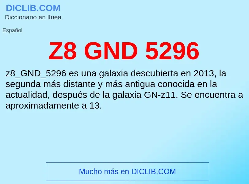 O que é Z8 GND 5296 - definição, significado, conceito