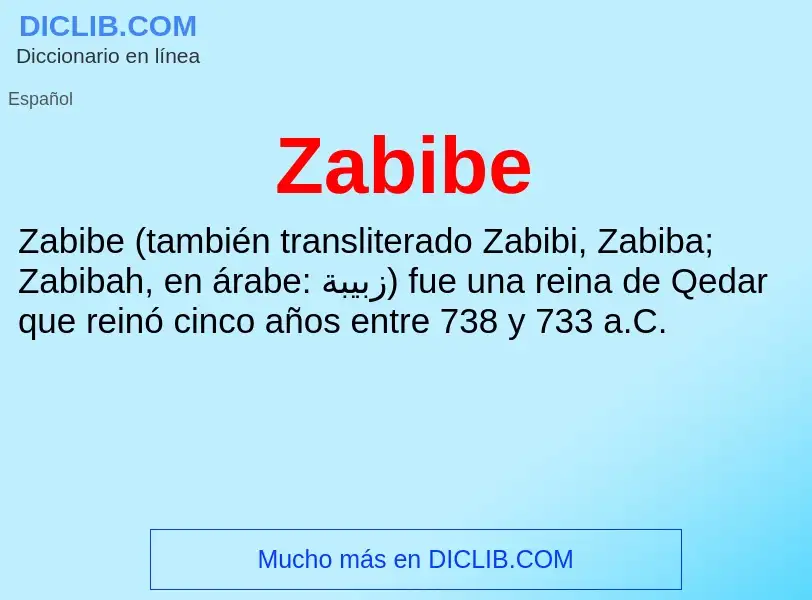 O que é Zabibe - definição, significado, conceito