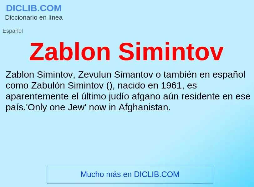 Что такое Zablon Simintov - определение