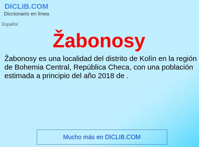 Wat is Žabonosy - definition