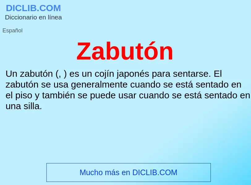 O que é Zabutón - definição, significado, conceito