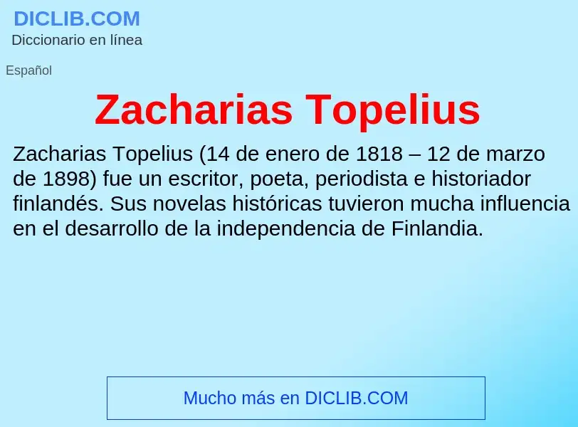 Что такое Zacharias Topelius - определение