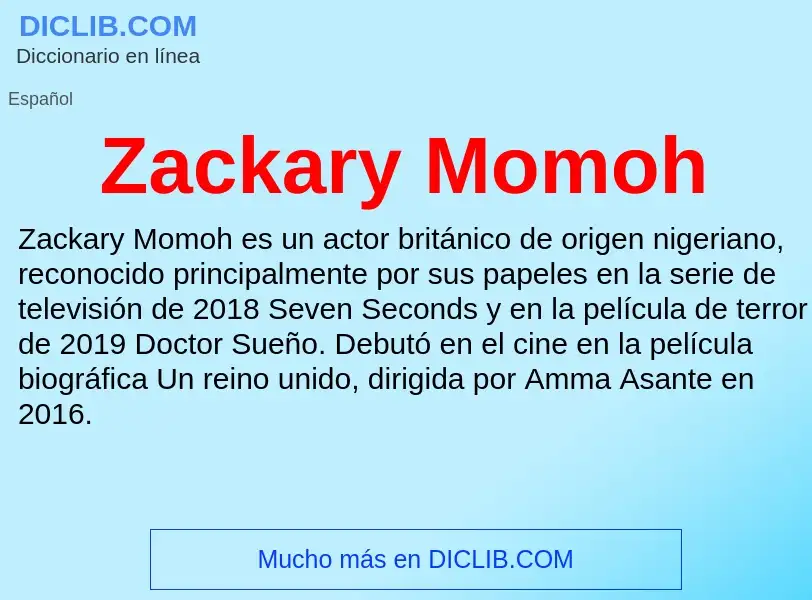 O que é Zackary Momoh - definição, significado, conceito