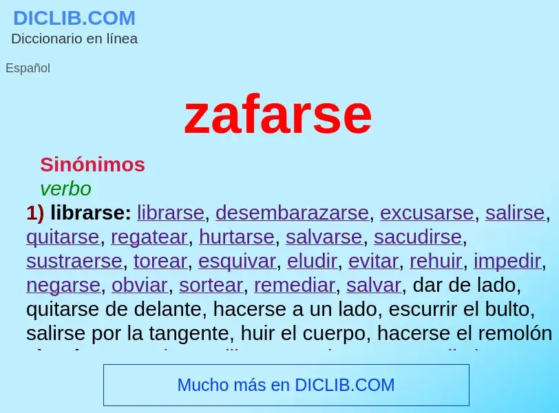 O que é zafarse - definição, significado, conceito