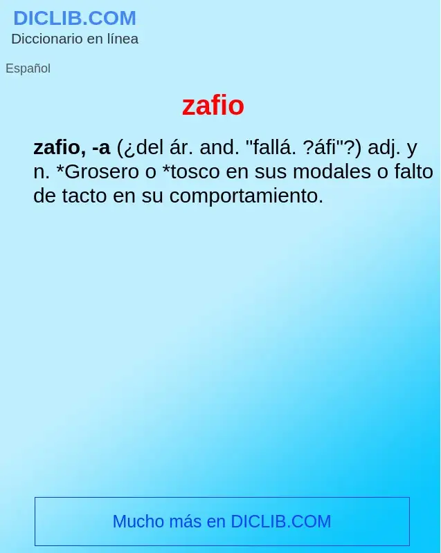 Wat is zafio - definition