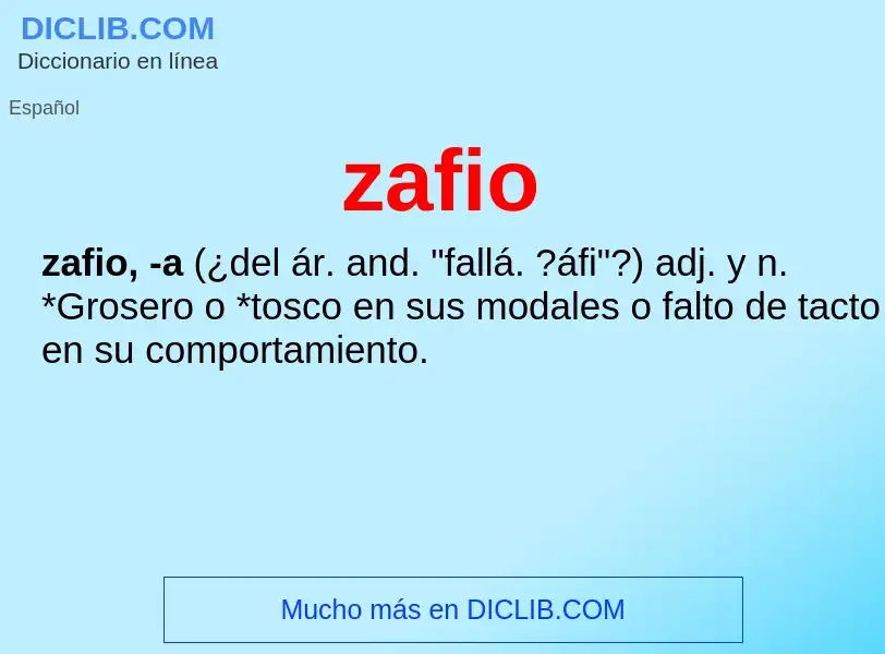 What is zafio - definition