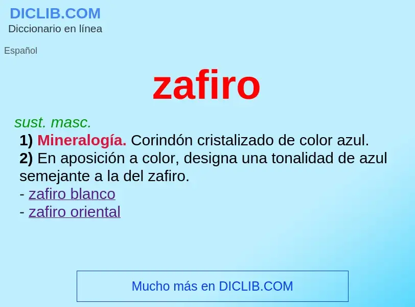 ¿Qué es zafiro? - significado y definición